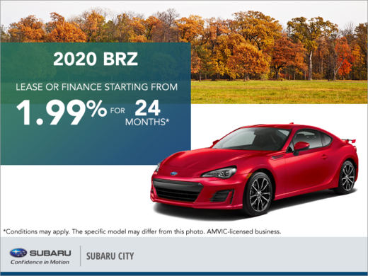 Get the 2020 Subaru BRZ Today!