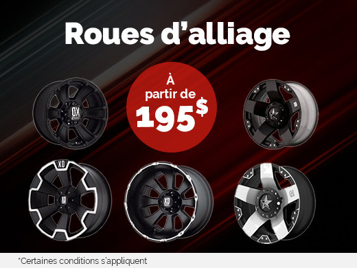 Roues d'alliage à partir de 195$