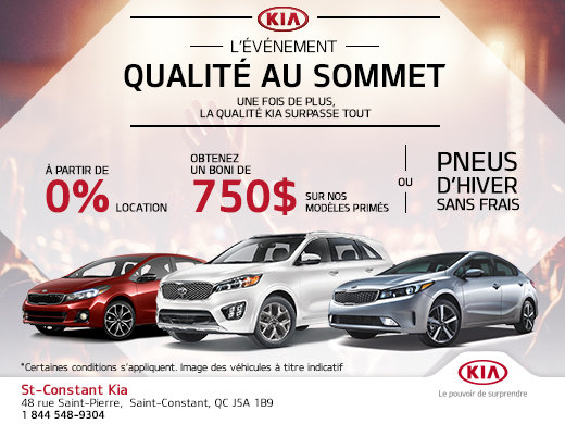 L'événement qualité au sommet chez Kia St-Constant