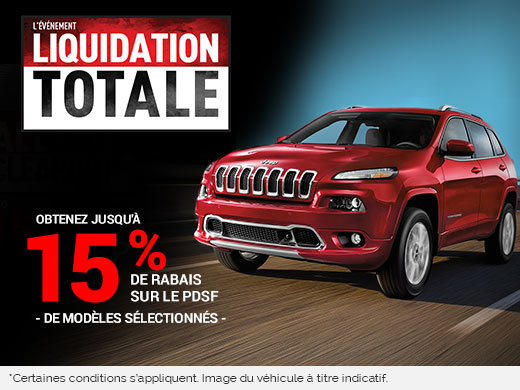 L'événement Liquidation totale