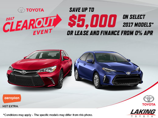 Toyota's 2017 Clearout Event