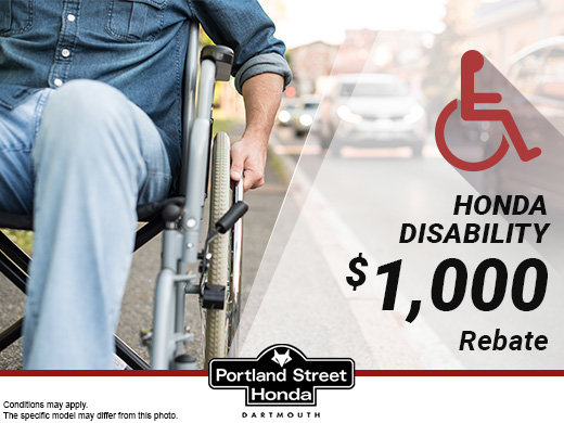 Disability Rebate Portland Street Honda Promotion In Dartmouth