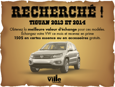Tiguan recherché!