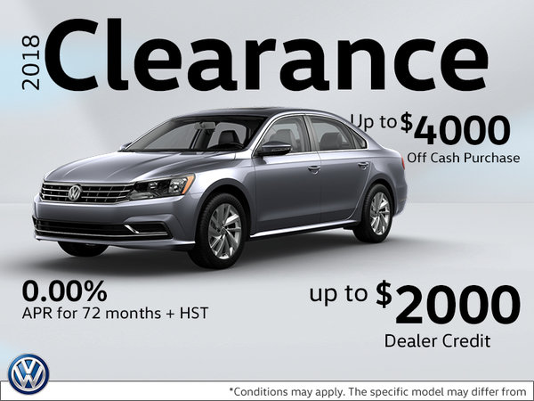 2018 Passat Clearance