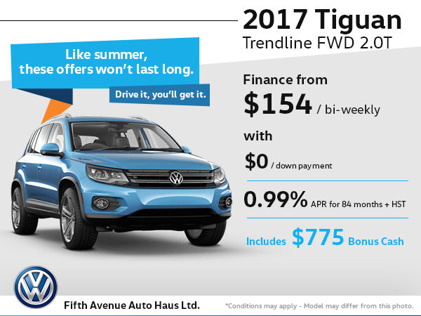 Drive home the 2017 Volkswagen Tiguan