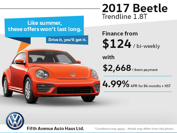 Drive home the 2017 Volkswagen Beetle