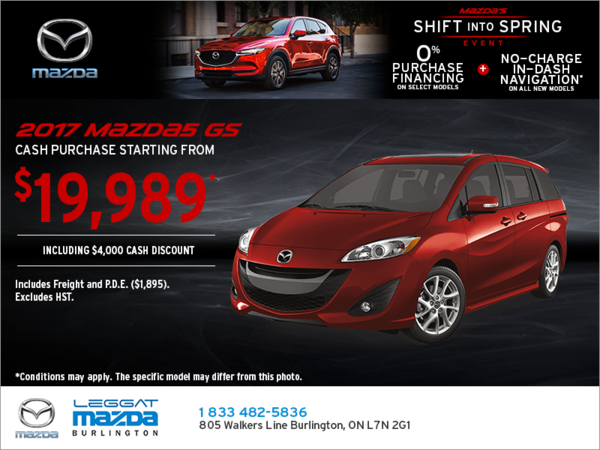 Save on the 2017 Mazda5!