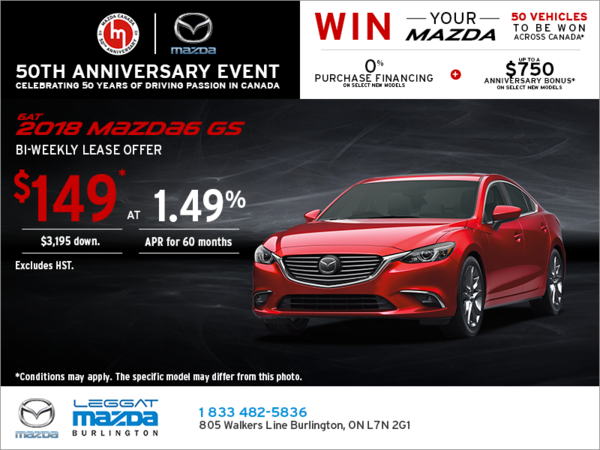 Get the 2018 Mazda6 Today!