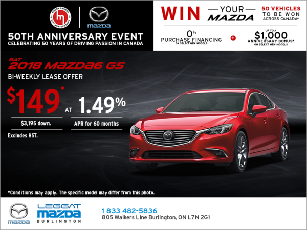 Get the 2018 Mazda6 Today!