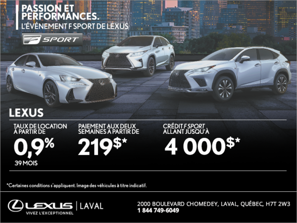 L'événement F Sport de Lexus