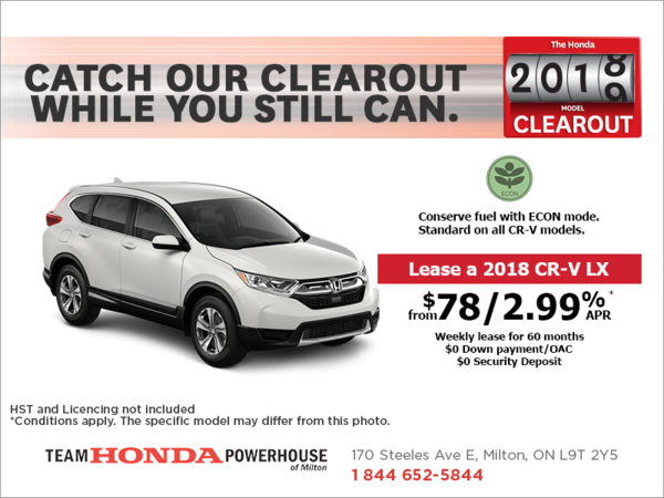 Lease the 2018 Honda CR-V!