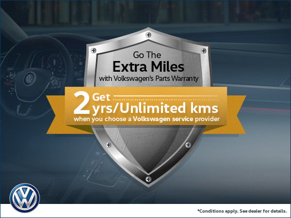 Go the Extra Miles with Volkswagen's Parts Policy!