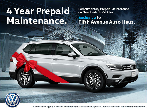Complimentary 4 year Prepaid Maintenance!