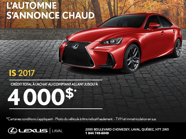 Louez la nouvelle Lexus IS 2017 dès aujourd'hui!