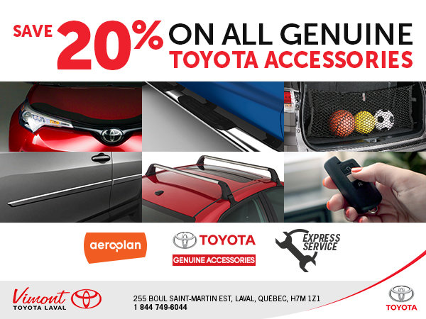 20% d'escompte on accessories