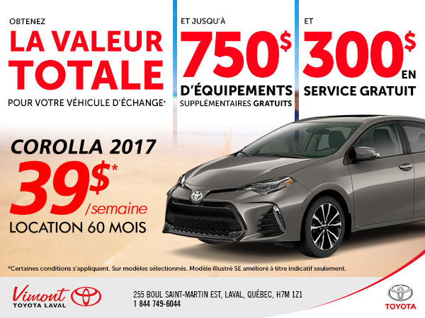 Promotion Juin étiquettes rouges - Corolla