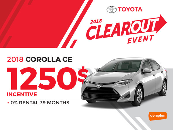 2018 COROLLA CE