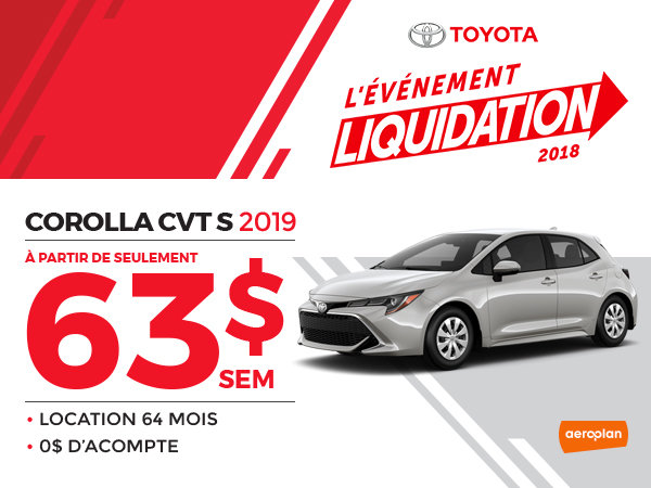 COROLLA CVT S 2019