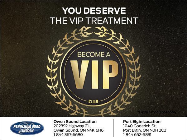 Become a VIP at Peninsula Ford Lincoln