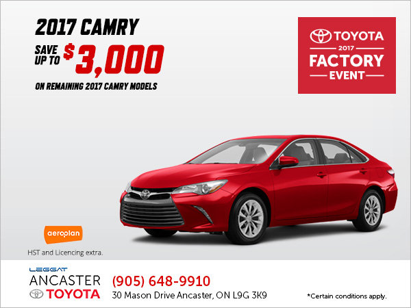Huge Savings on the 2017 Camry