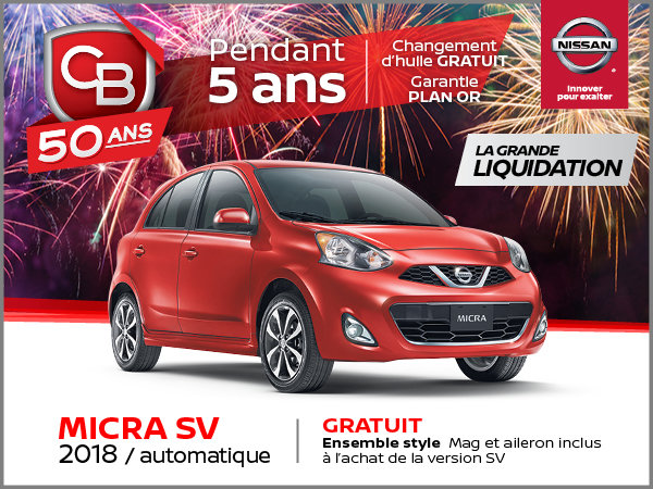 Micra SV 2018 automatique