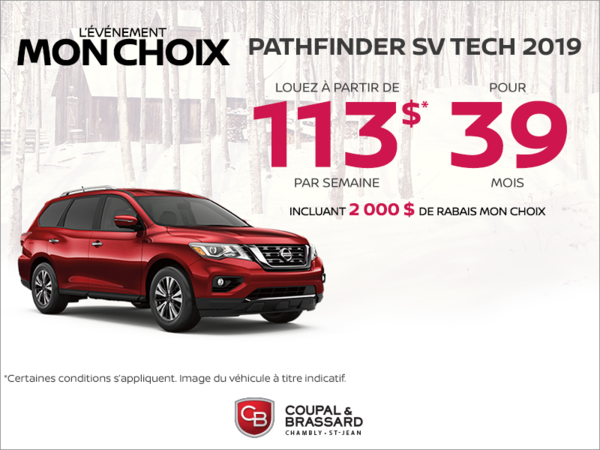 Louez le Nissan Pathfinder 2019 dès aujourd'hui!