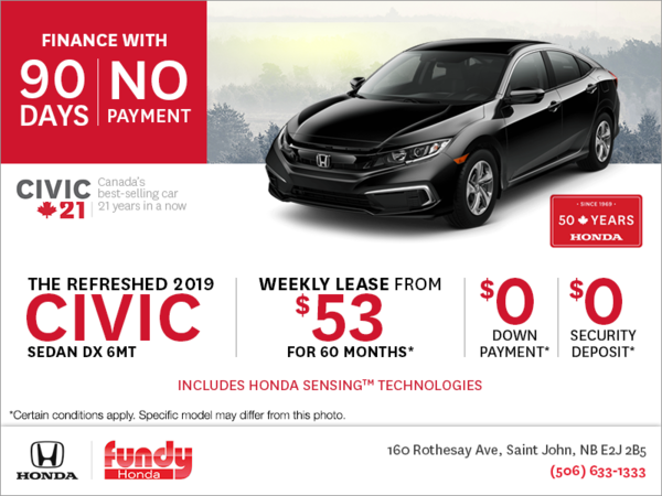 Lease the 2019 Honda Civic Sedan!
