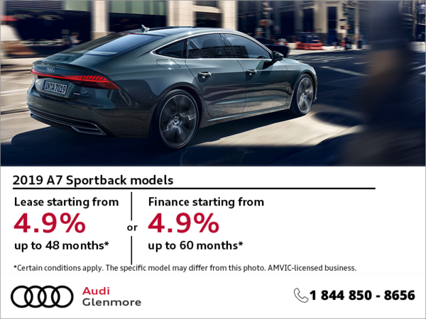 Get the 2019 Audi A7 Sportback today!