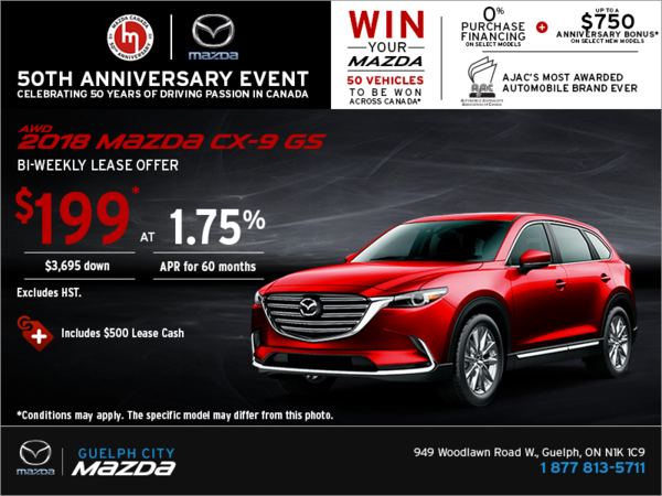 Get the 2018 Mazda CX-9 Today!