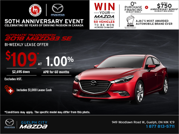 Get the 2018 Mazda3!