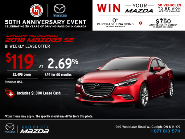 Get the 2018 Mazda3 Today!