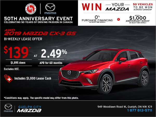 Get the 2019 Mazda CX-3 Today!