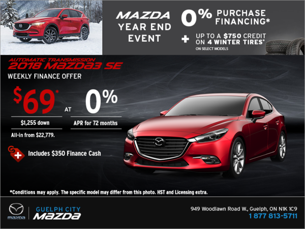 Get the 2018 Mazda3 Today!