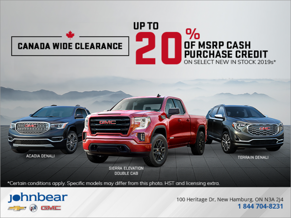 The GMC Canada Wide Clearance Event!