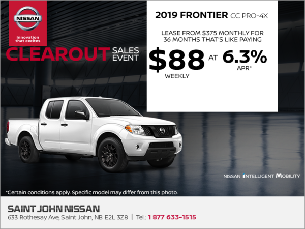 Get the 2019 Nissan Frontier Today!