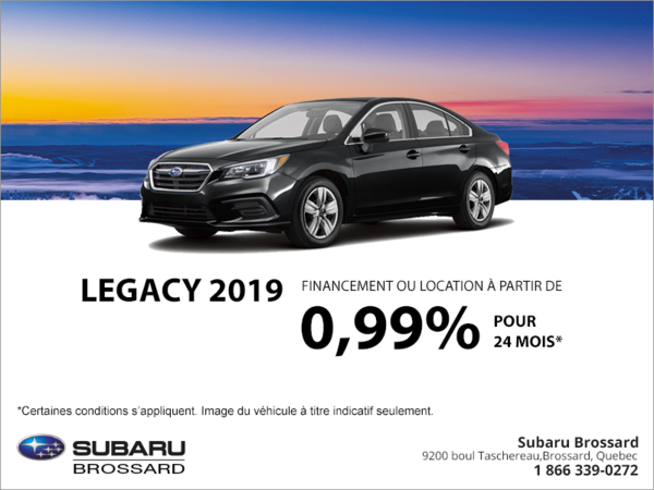 Procurez-vous la Subaru Legacy 2019!