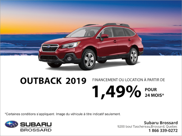 Procurez-vous la Subaru Outback 2019!