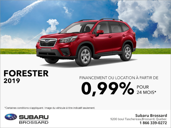 Procurez-vous la Subaru Forester 2019!