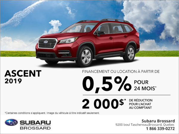 Procurez-vous le Subaru Ascent 2019!