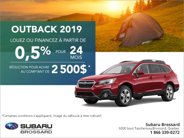 Procurez-vous le Subaru Outback 2019!