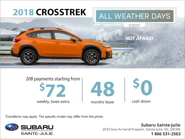 Lease the 2018 Crosstrek today!