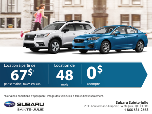 Subaru's monthly Sales Event