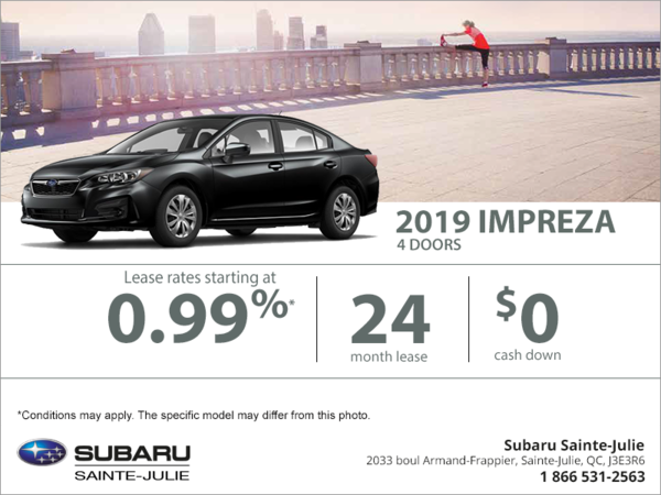 Get the 2019 Impreza 4-door today!