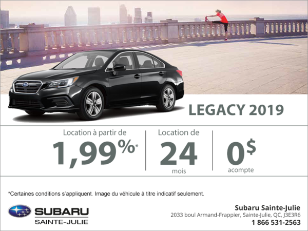 Procurez-vous la Legacy 2019!