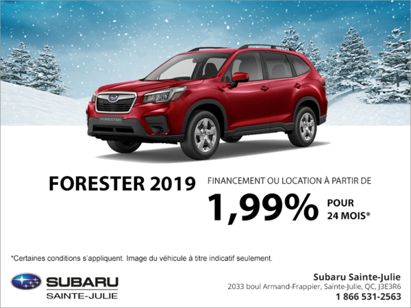 Procurez-vous le Forester 2019!