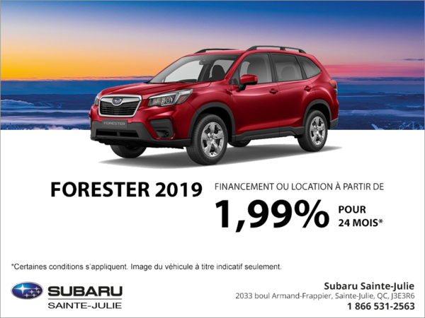 Procurez-vous la Subaru Forester 2019!
