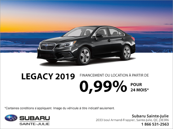 Procurez-vous la Subaru Legacy 2019!