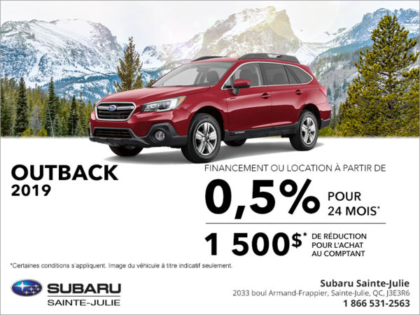 Procurez-vous la Subaru Outback 2019!