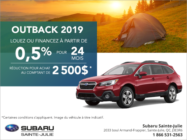 Procurez-vous le Subaru Outback 2019!