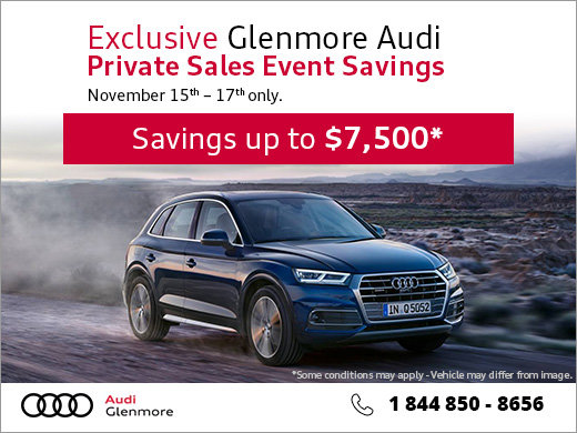 Glenmore Audi's Private Sales Event